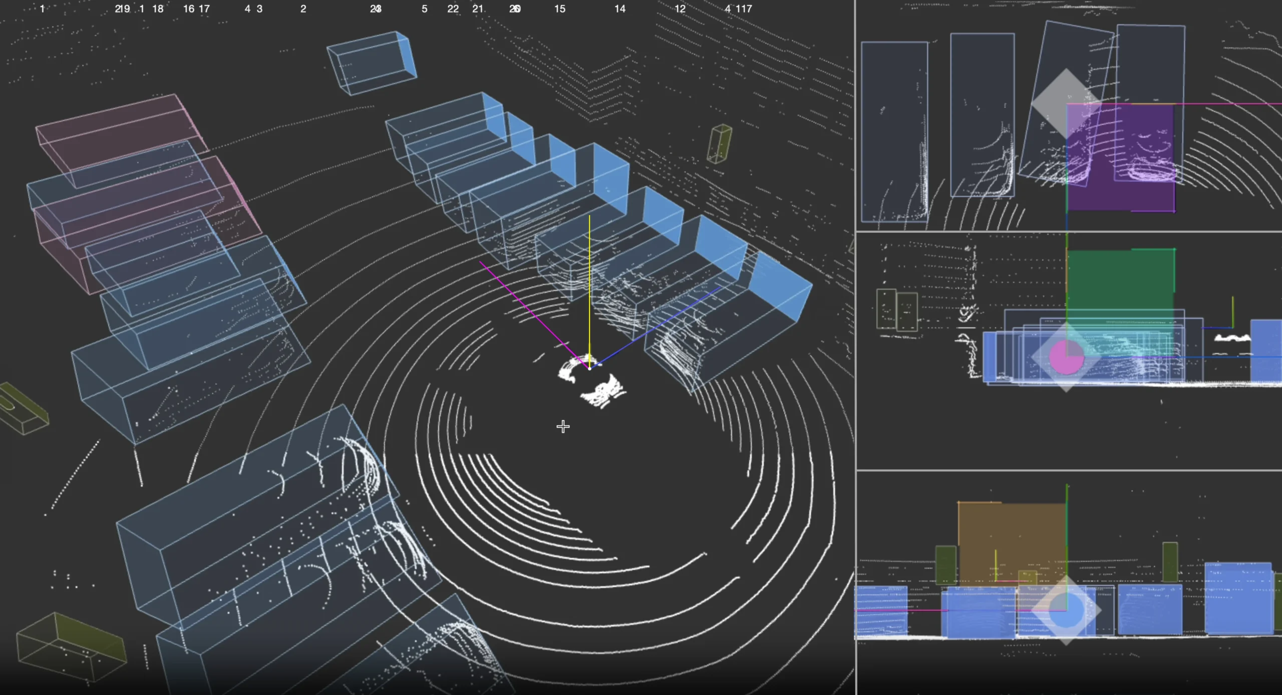 3D 포인트 클라우드 환경에서 LiDAR Segmentation, Cuboid 데이터 제공